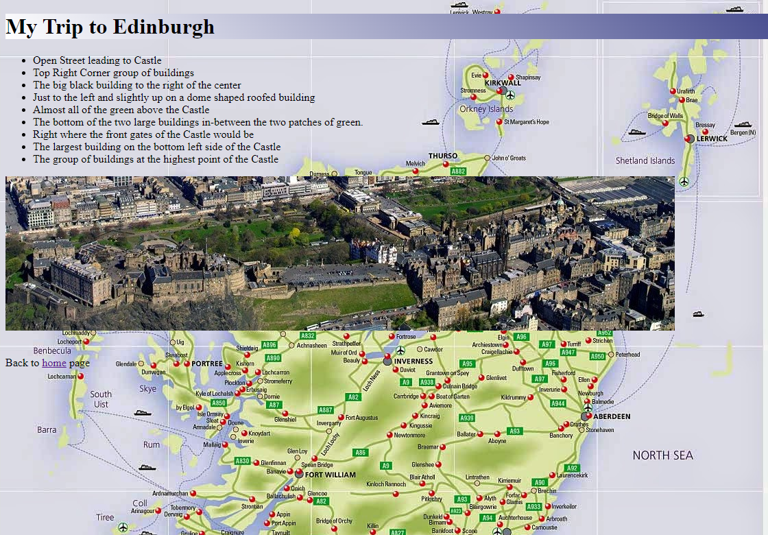 Screenshot of the Edinburgh project