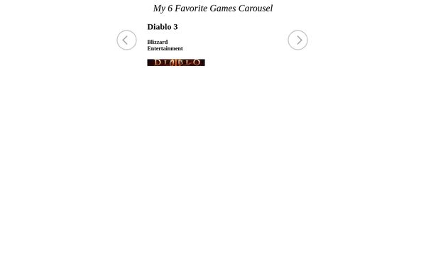 Screenshot of Games Carousel